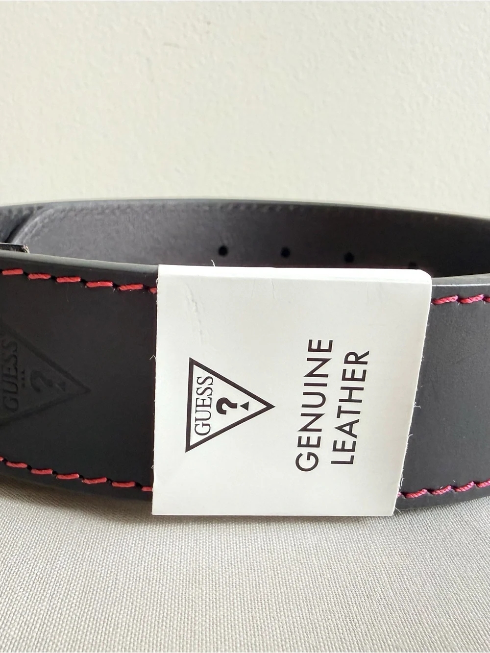 Guess Black Belt with red Stitching, size S (30-32)